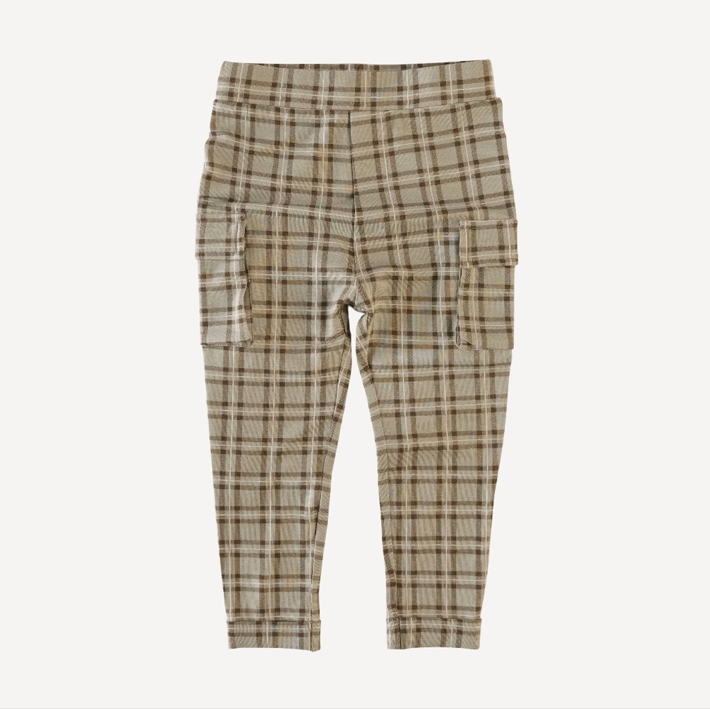 NWT 2T Kate Quinn Rolled Skinny Cargo Pant London Plaid Winnie the Pooh Bamboo